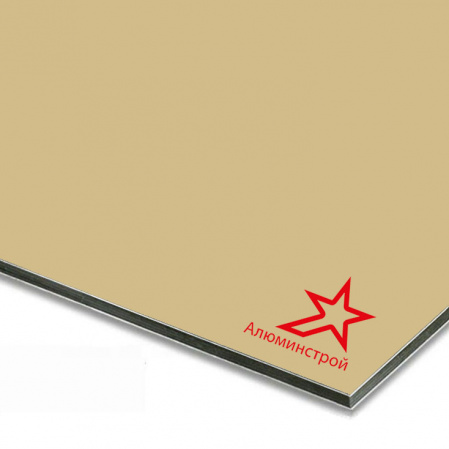 Алюминиевая композитная панель 3 мм (0.21) 1220х4000 цвет бежевый RAL 1001