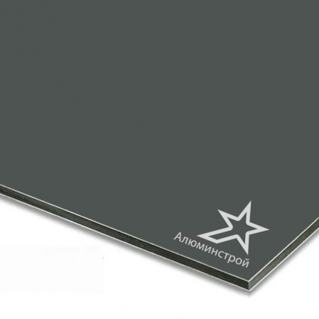 Алюминиевая композитная панель 4 мм (0.4) 1220х4000 серия Классик RAL 7043